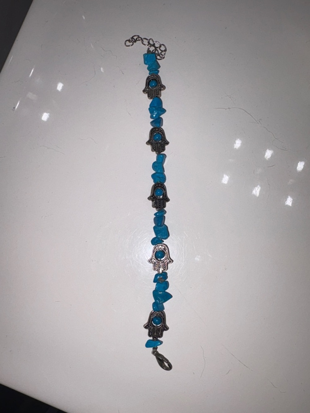 Turquoise Hamsa Beaded Bracelet - Women Jewelry